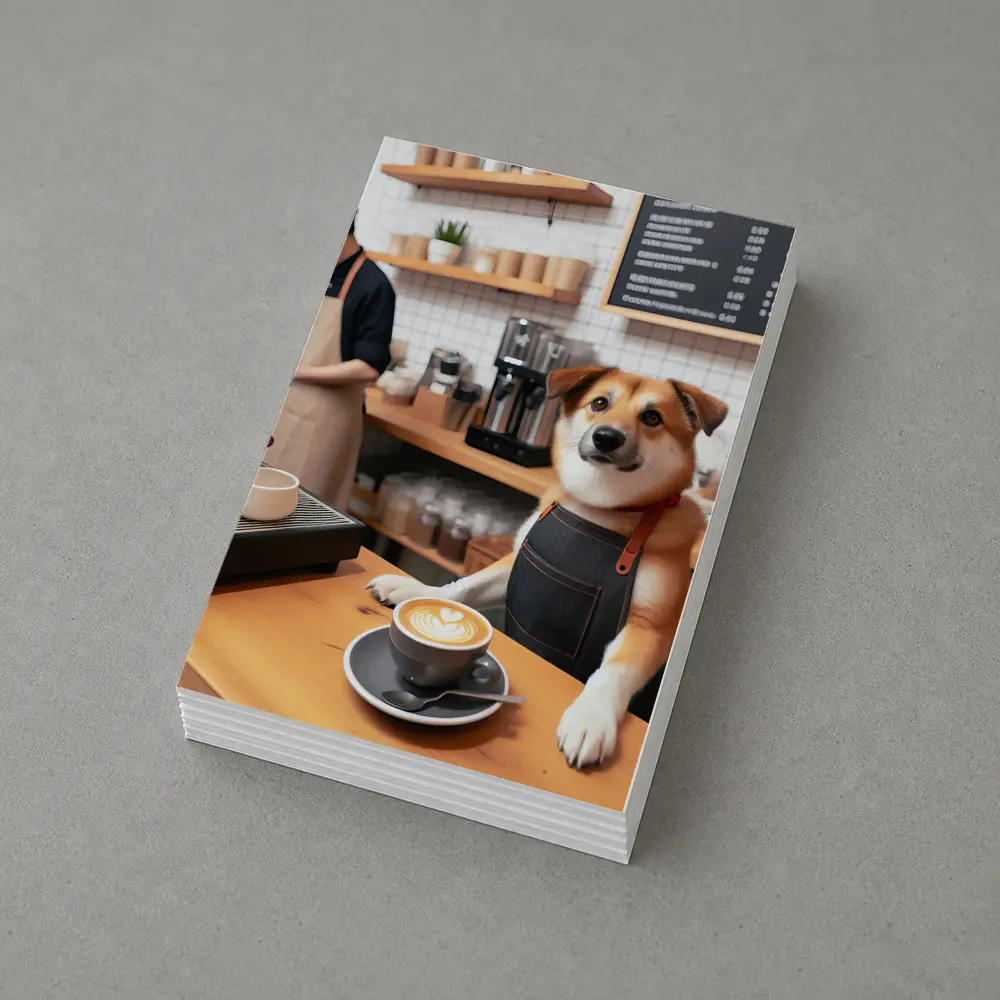 Shiba Inu Barista Dog Coffee Shop – Postcards