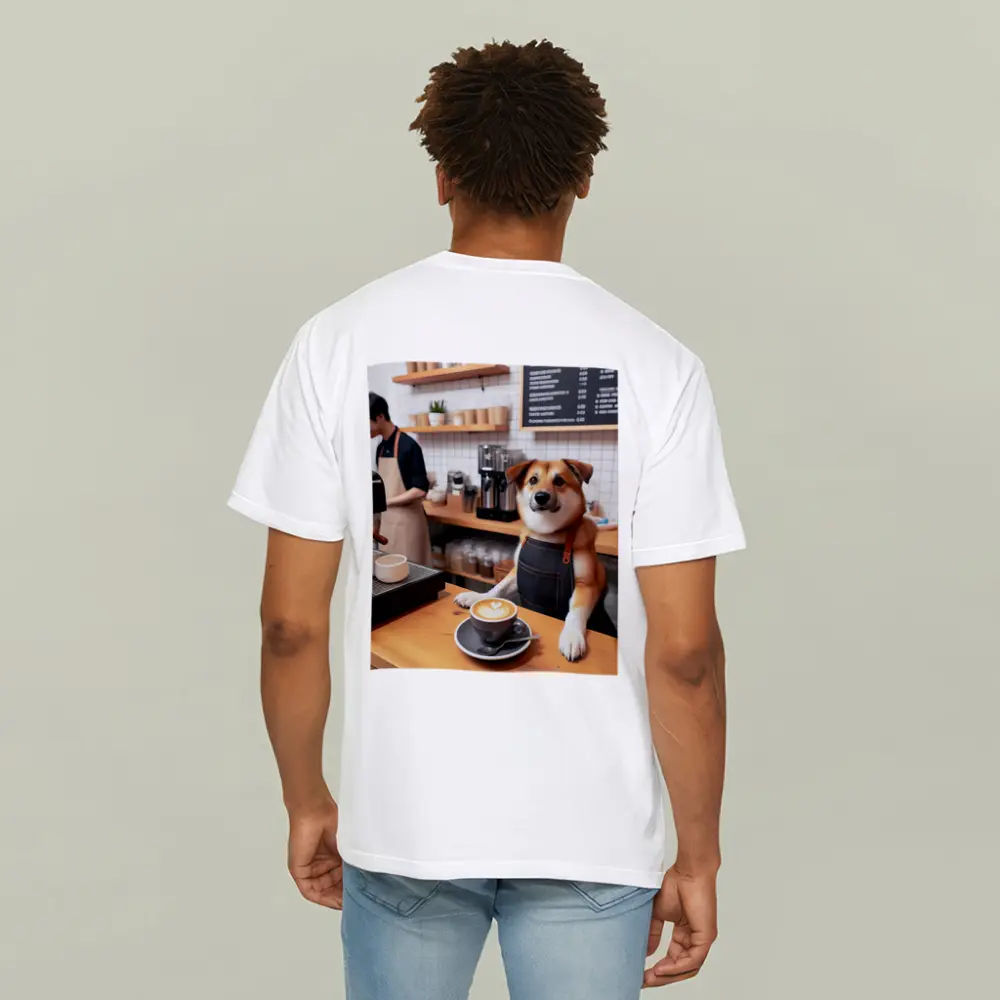 Shiba Inu Barista Dog Coffee Shop – T-Shirts
