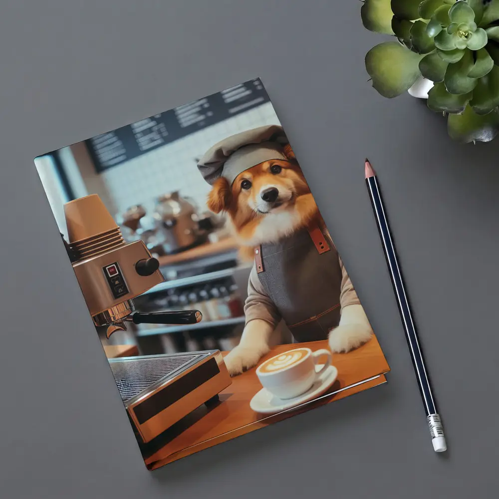Corgi Barista Dog Working Coffee Shop – Notebooks
