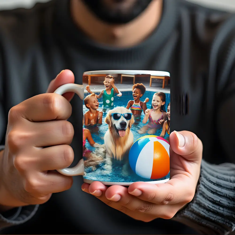 Golden Retriever Kids Pool Party Summer – Mugs