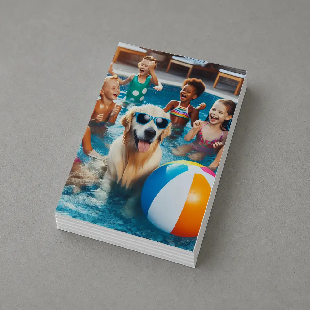 Golden Retriever Kids Pool Party Summer – Postcards