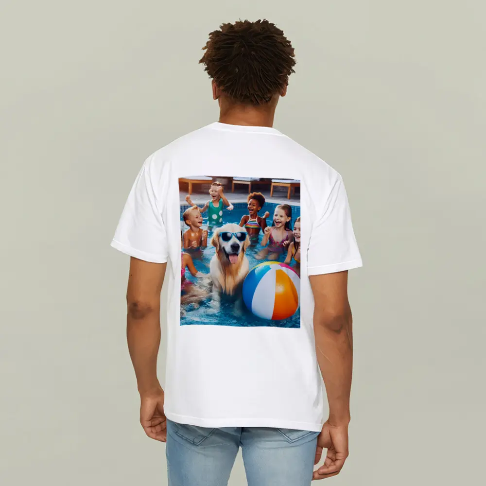 Golden Retriever Kids Pool Party Summer – T-Shirts