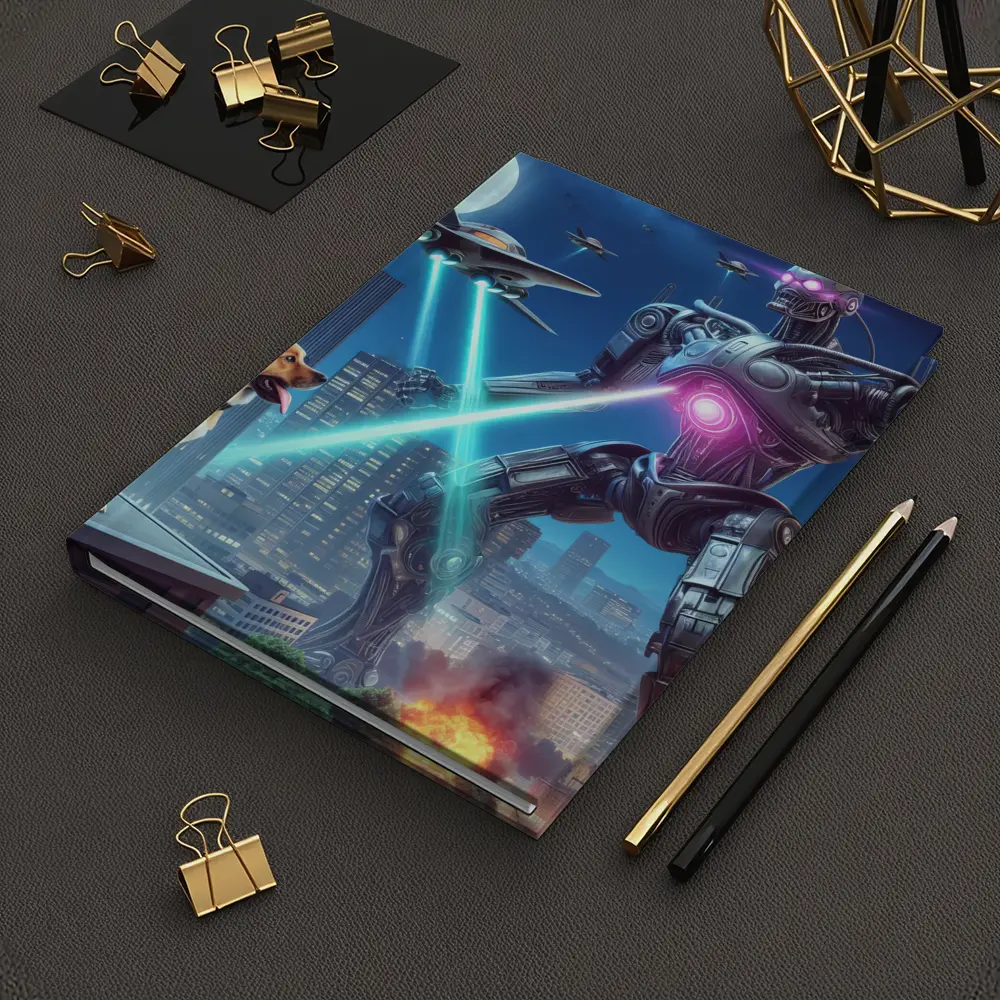 Giant Robot Dog City Night Attack – Notebooks