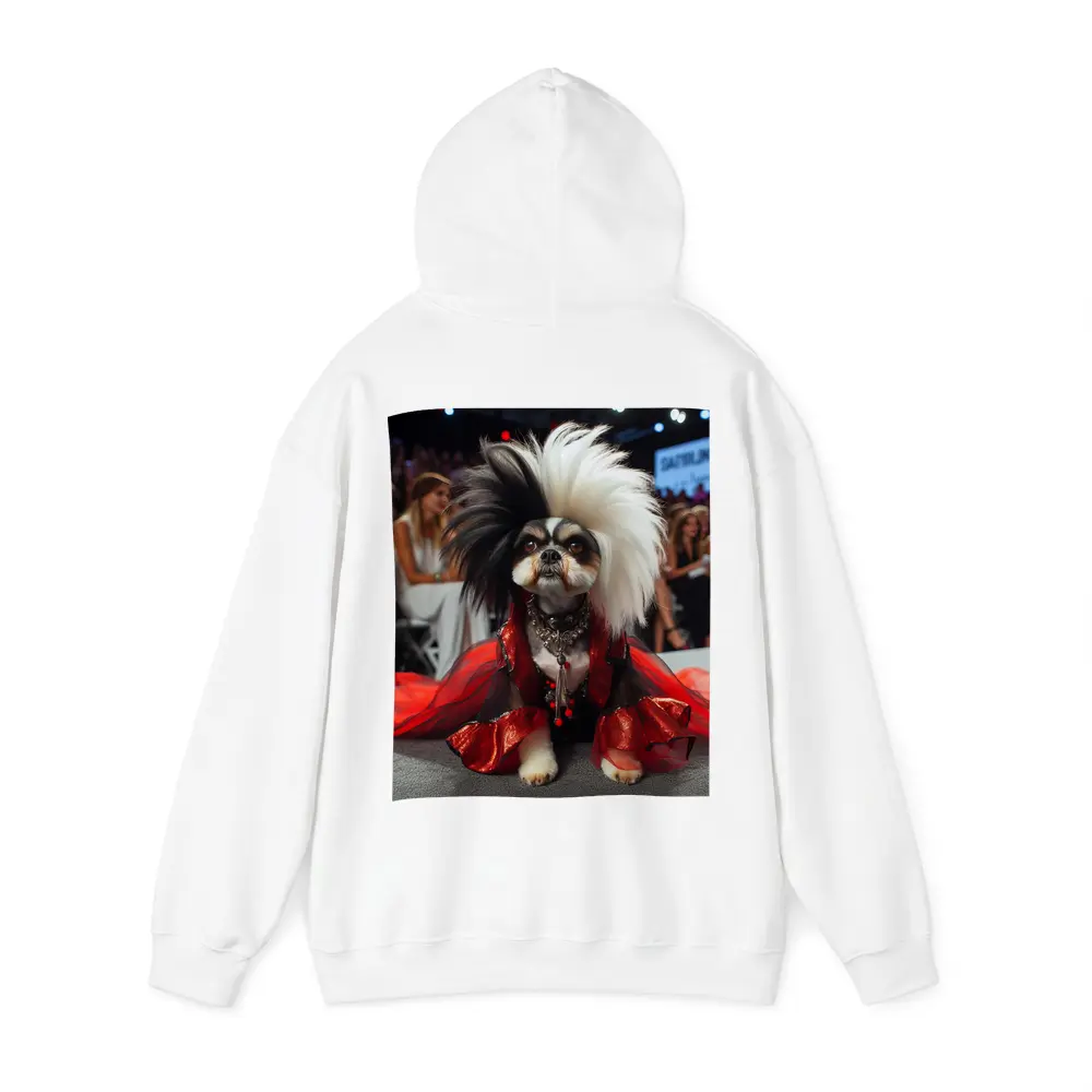 Shih Tzu Dog Red Dress Fashion Runway – Hoodies
