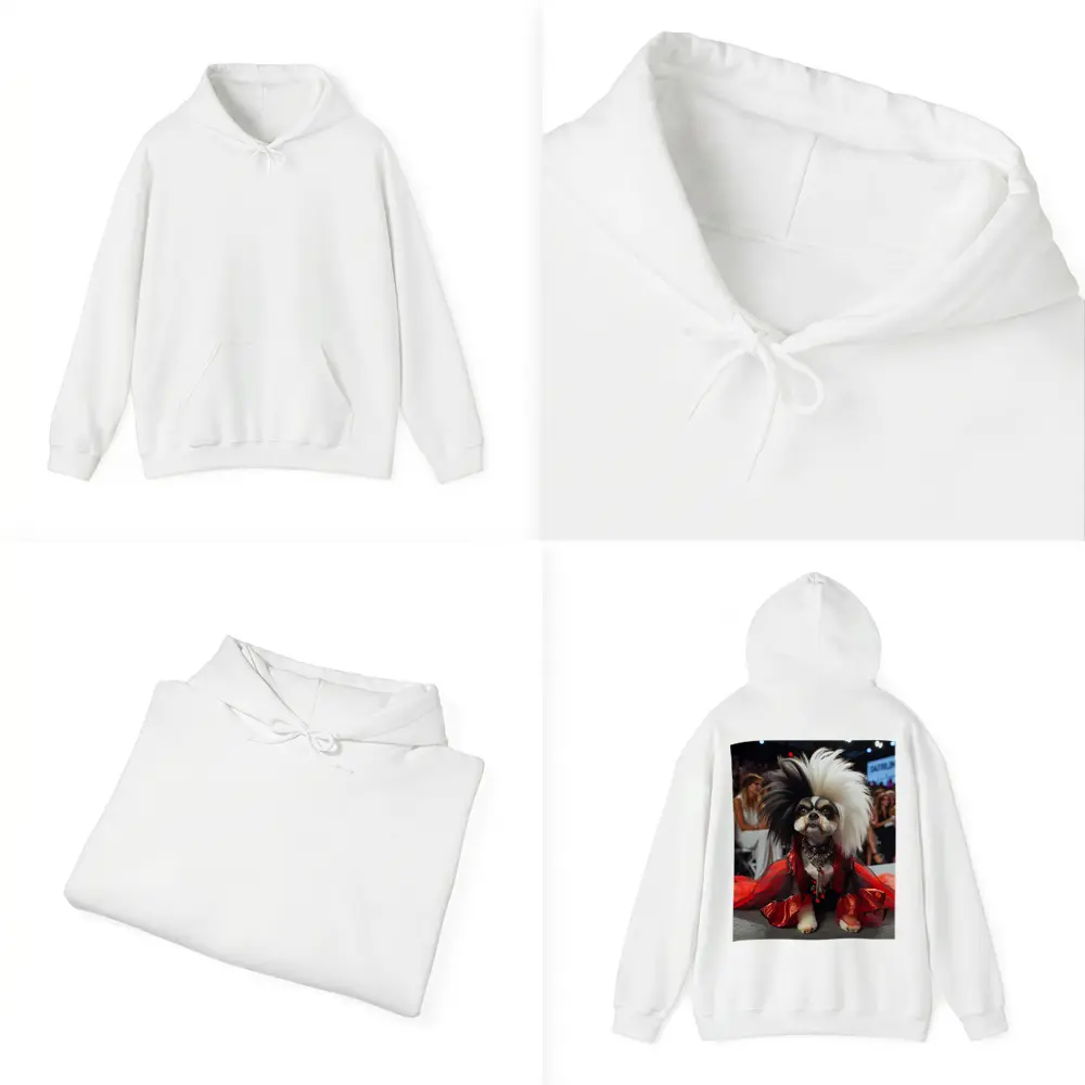 Shih Tzu Dog Red Dress Fashion Runway – Hoodies