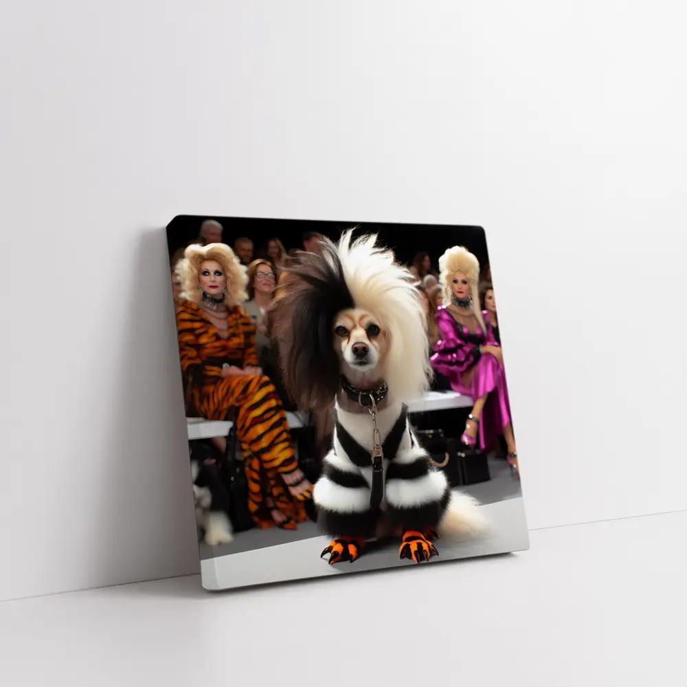 Fancy Dog Fashion Show Glamorous Audience – Wall Art