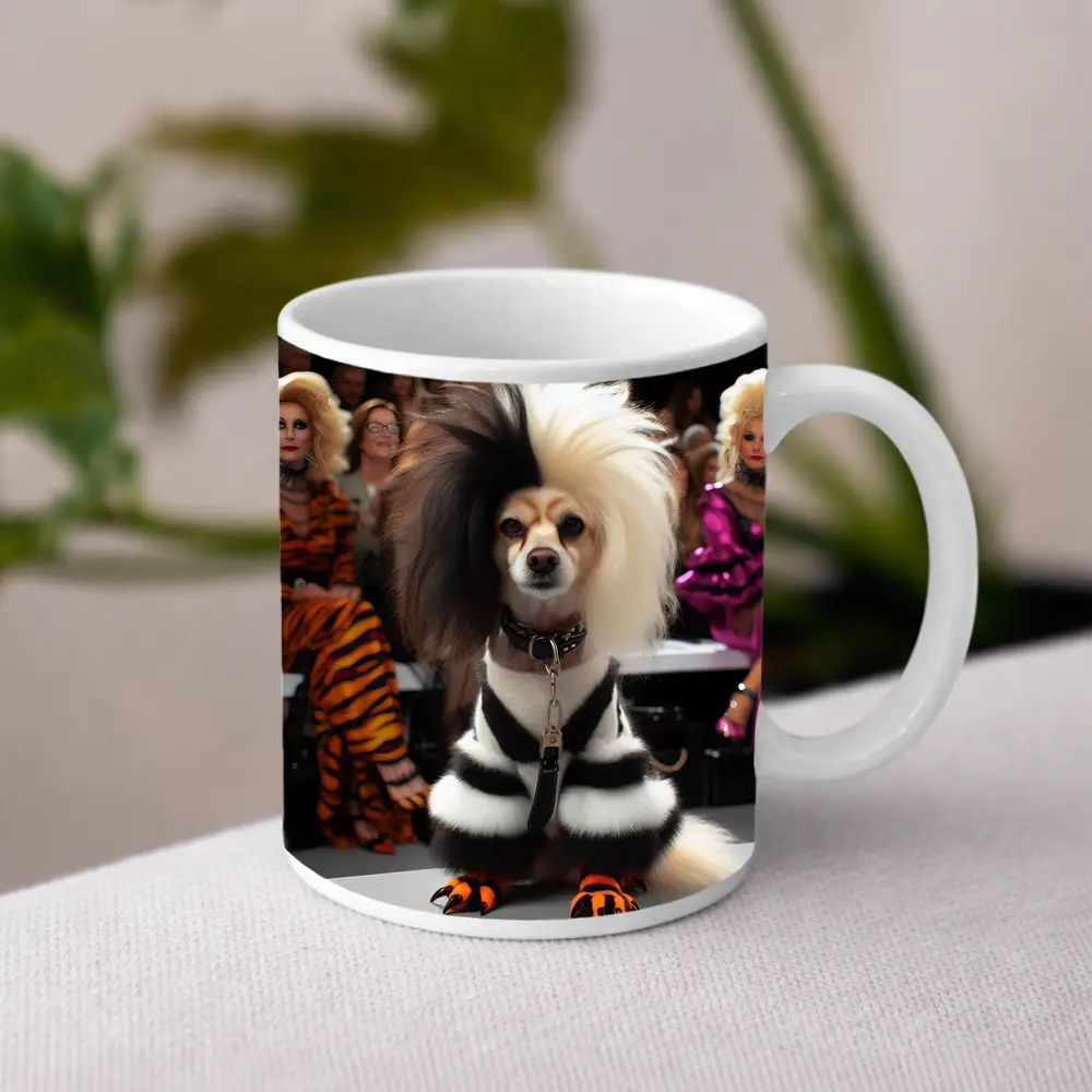 Fancy Dog Fashion Show Glamorous Audience – Mugs