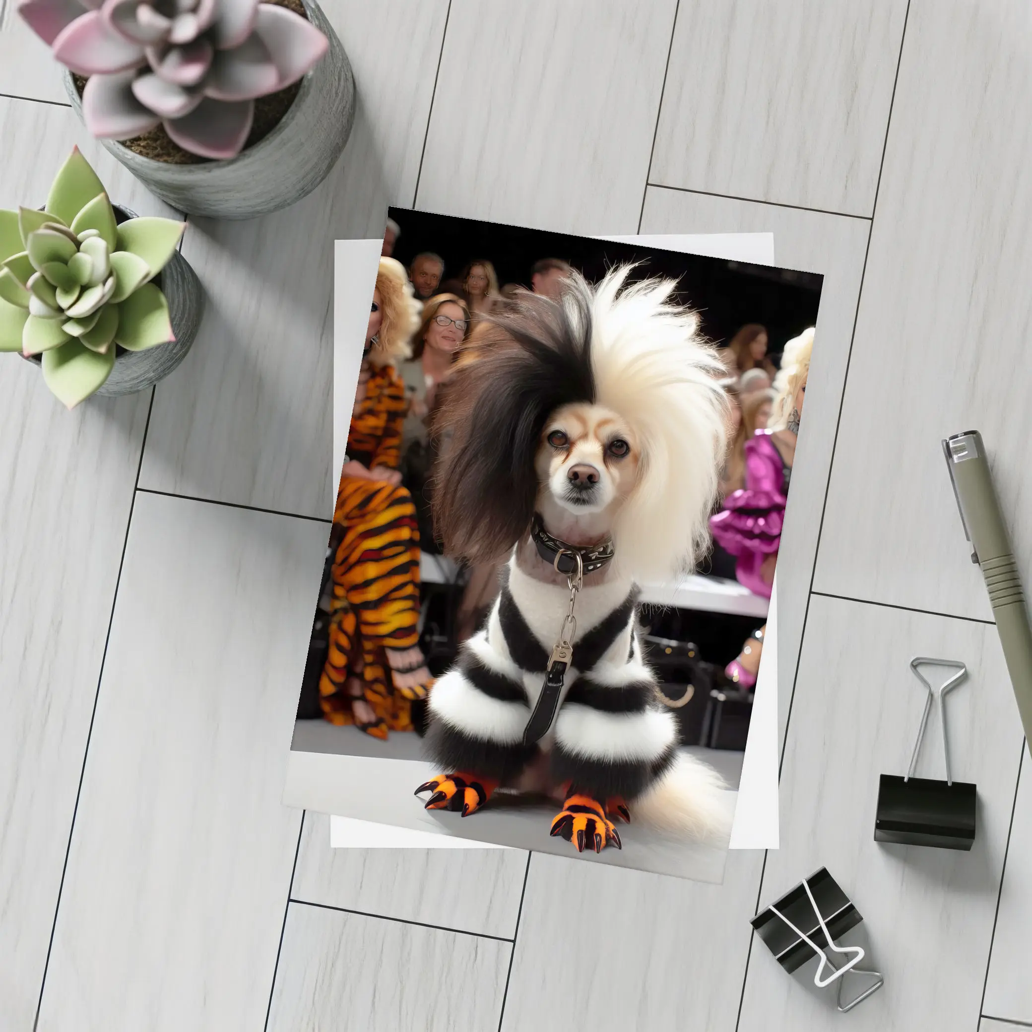 Fancy Dog Fashion Show Glamorous Audience – Postcards