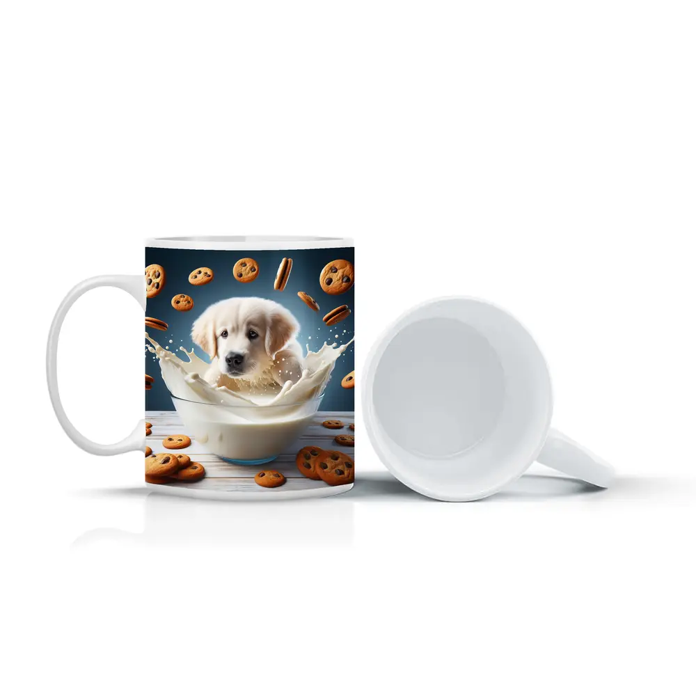Golden Retriever Puppy Milk Bowl Cookies – Mugs
