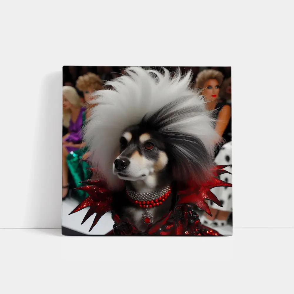 Glamorous Dog Fashion Show Runway Scene – Wall Art