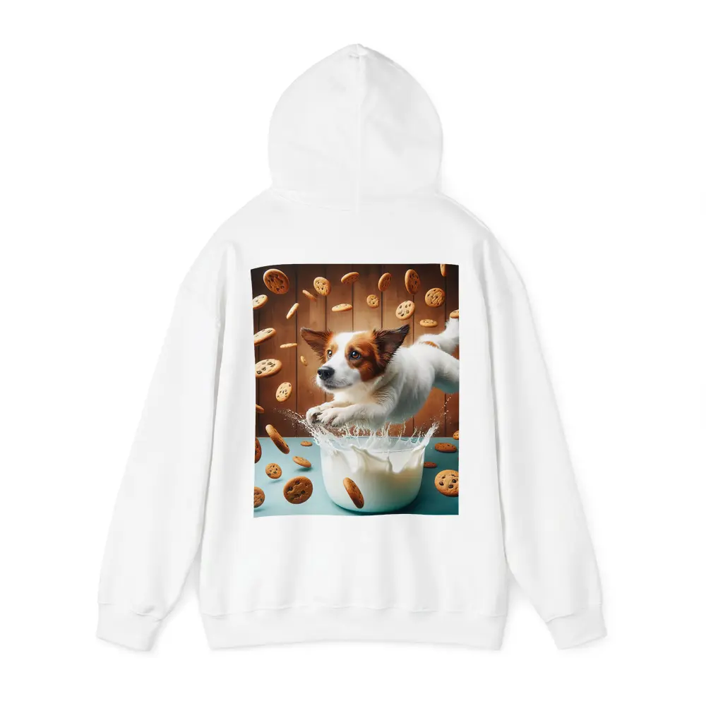 Jack Russell Terrier Jumping Into Milk Cookies – Hoodies