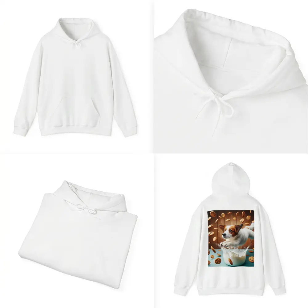 Jack Russell Terrier Jumping Into Milk Cookies – Hoodies