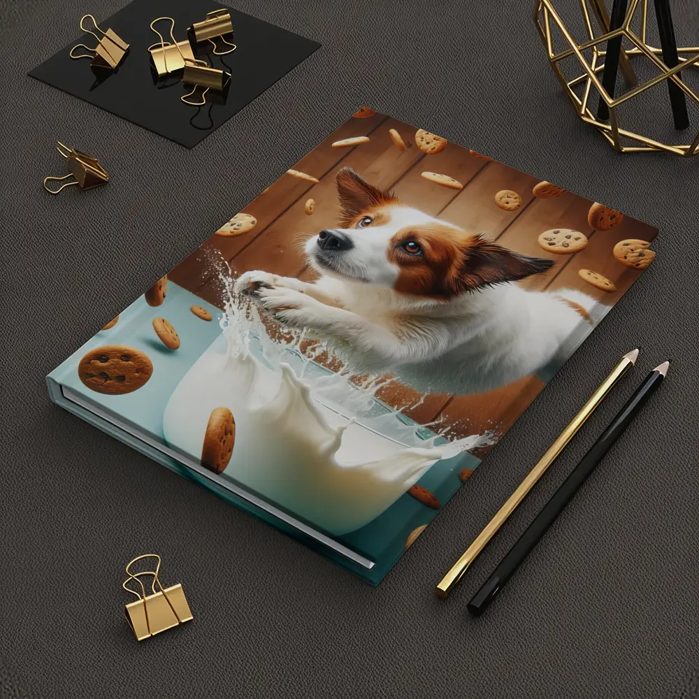 Jack Russell Terrier Jumping Into Milk Cookies – Notebooks
