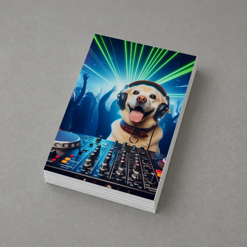 Labrador DJ Dog Party Club Neon – Postcards