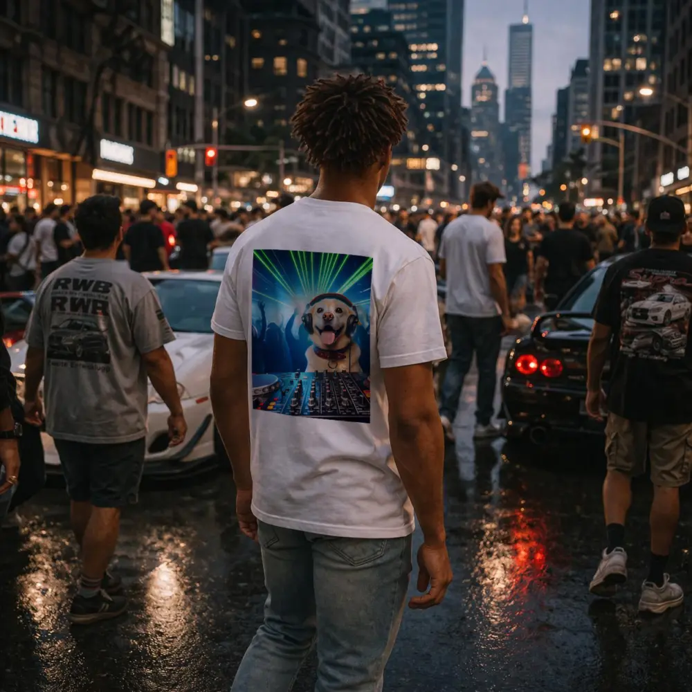 Labrador DJ Dog Party Club Neon – T-Shirts