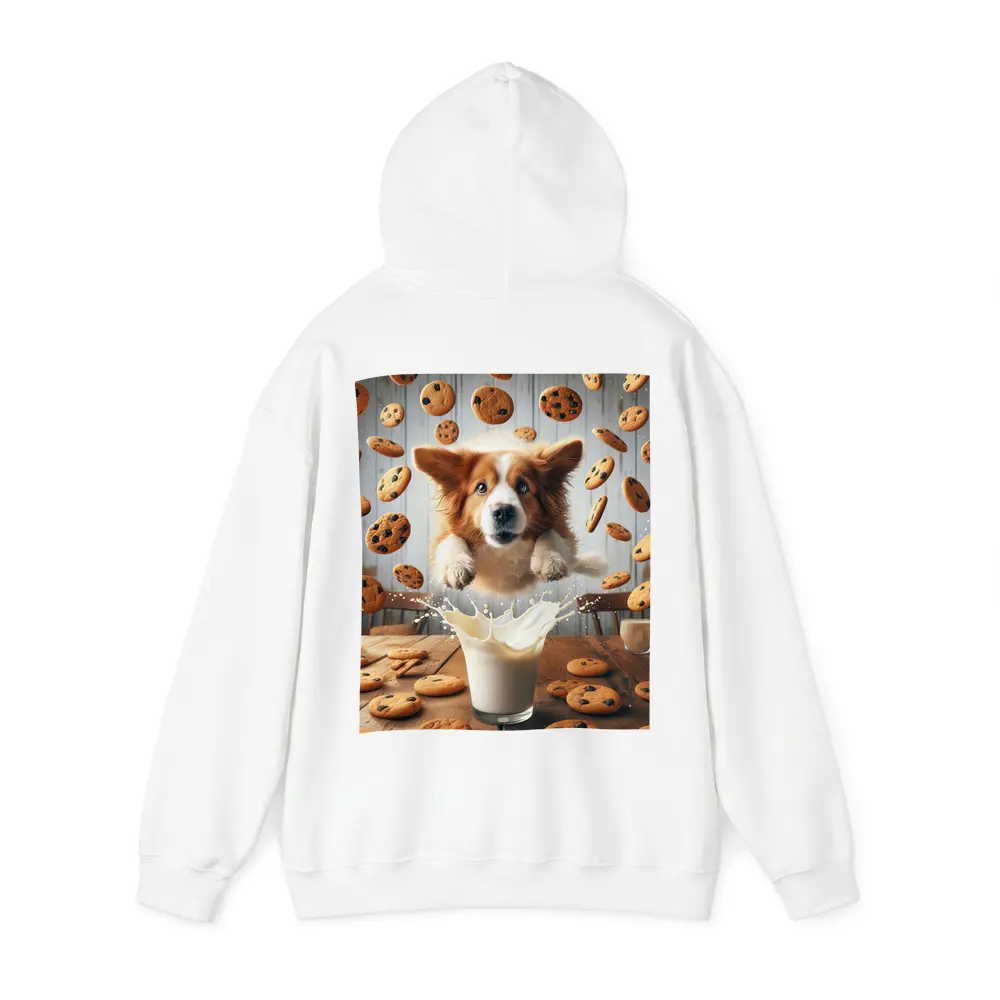 Corgi Dog Jumping Over Milk Glass Cookies – Hoodies