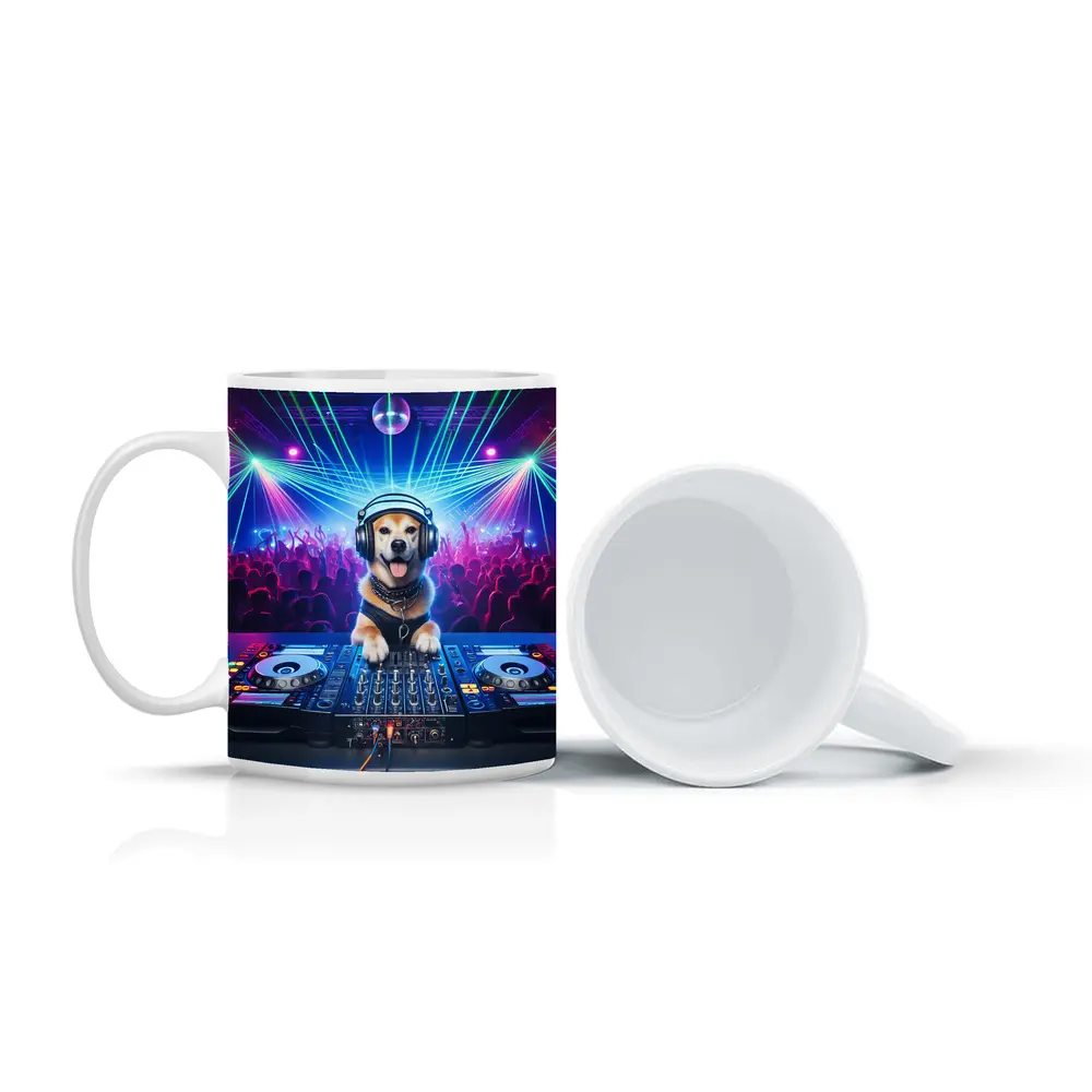 Golden Dog DJ Club Neon Party – Mugs