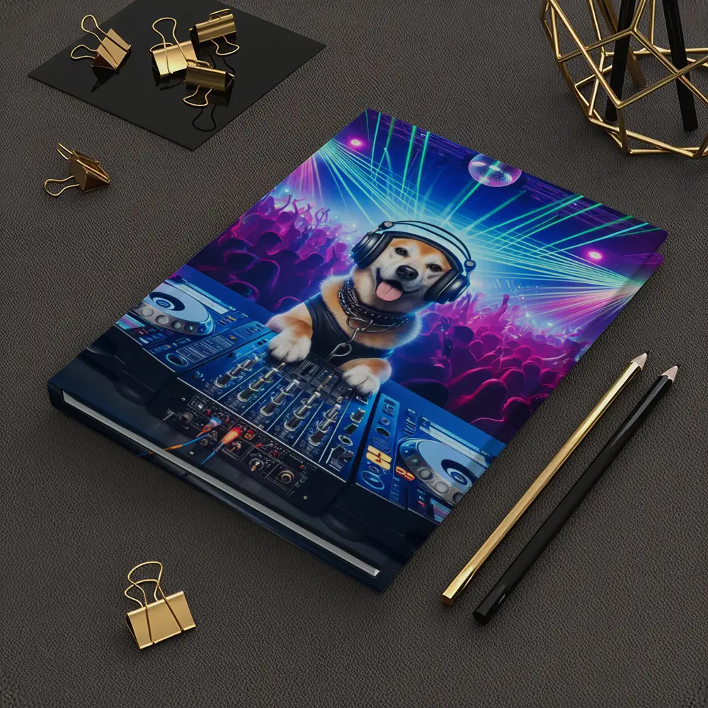 Golden Dog DJ Club Neon Party – Notebooks