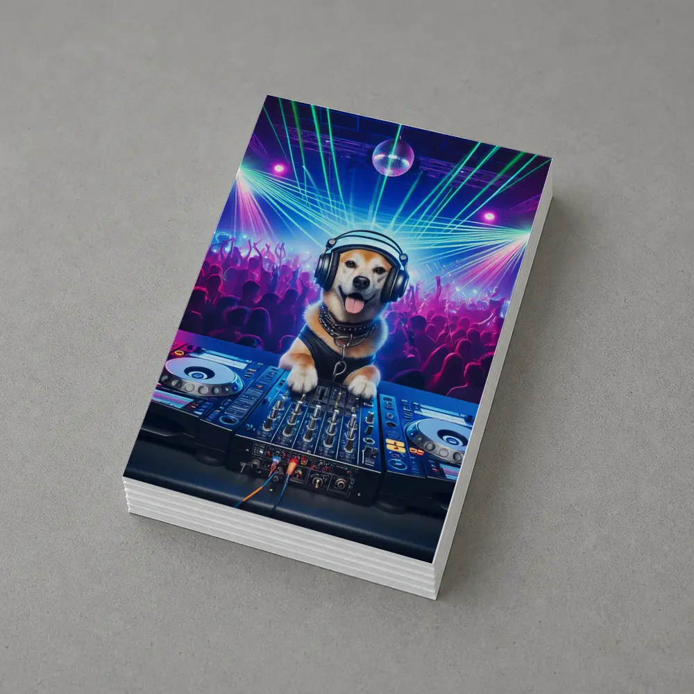 Golden Dog DJ Club Neon Party – Postcards