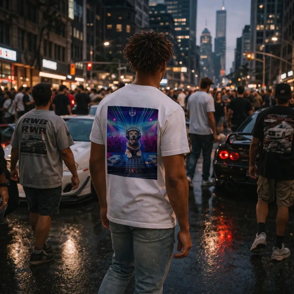 Golden Dog DJ Club Neon Party – T-Shirts