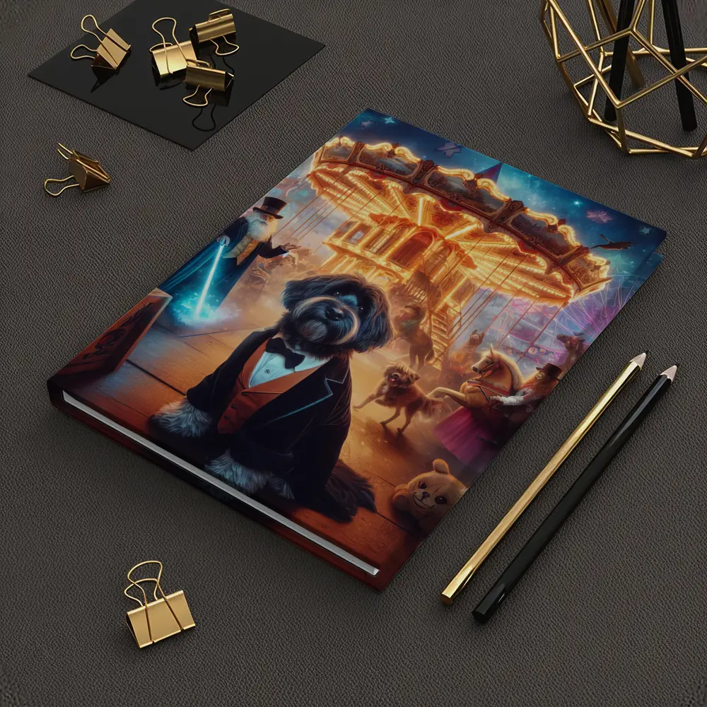 Doodle Dog Tuxedo Magical Carnival Night – Notebooks