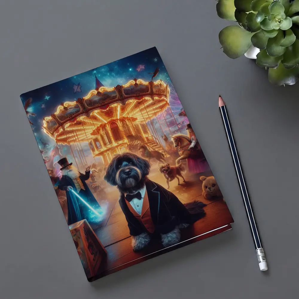 Doodle Dog Tuxedo Magical Carnival Night – Notebooks