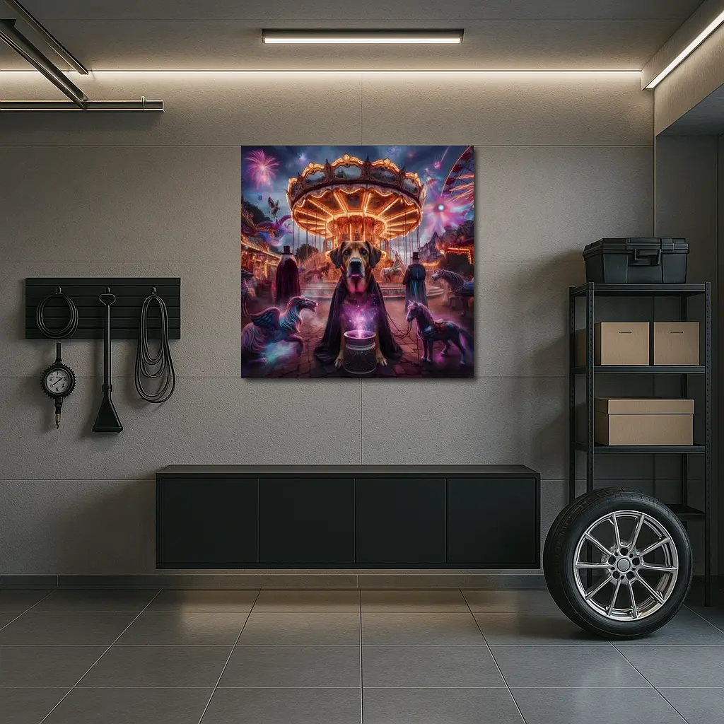 Magical Dog Wizard Carnival Fantasy Night – Wall Art