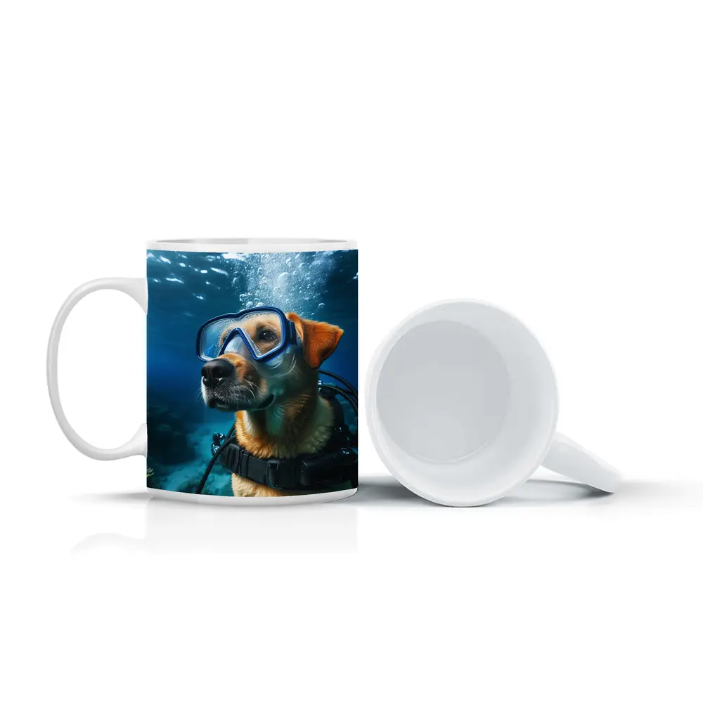 Dog Scuba Diving Underwater Ocean Adventure – Mugs