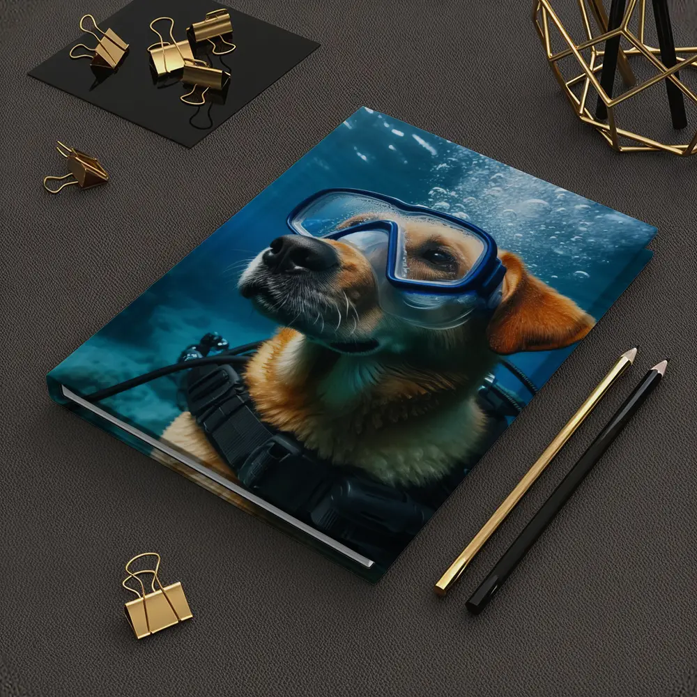 Dog Scuba Diving Underwater Ocean Adventure – Notebooks