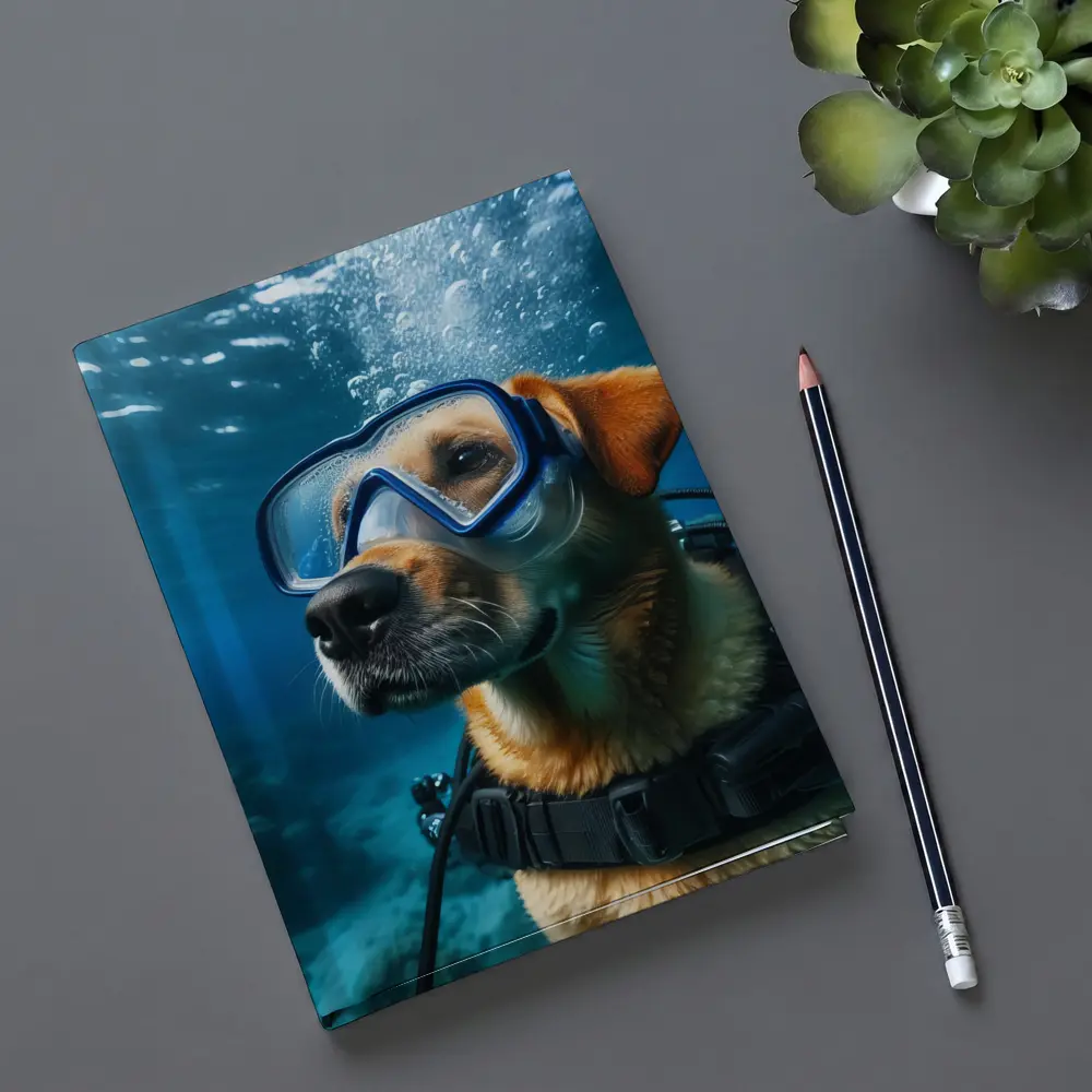 Dog Scuba Diving Underwater Ocean Adventure – Notebooks