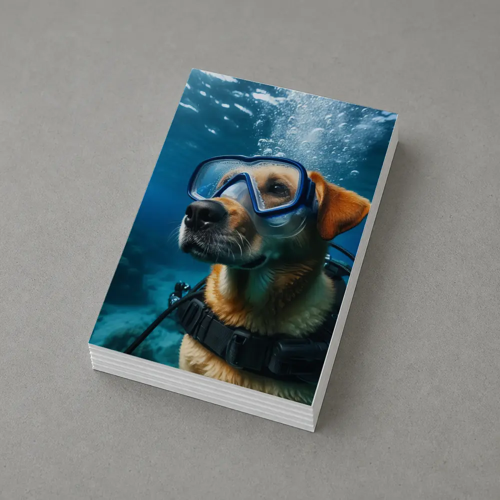 Dog Scuba Diving Underwater Ocean Adventure – Postcards