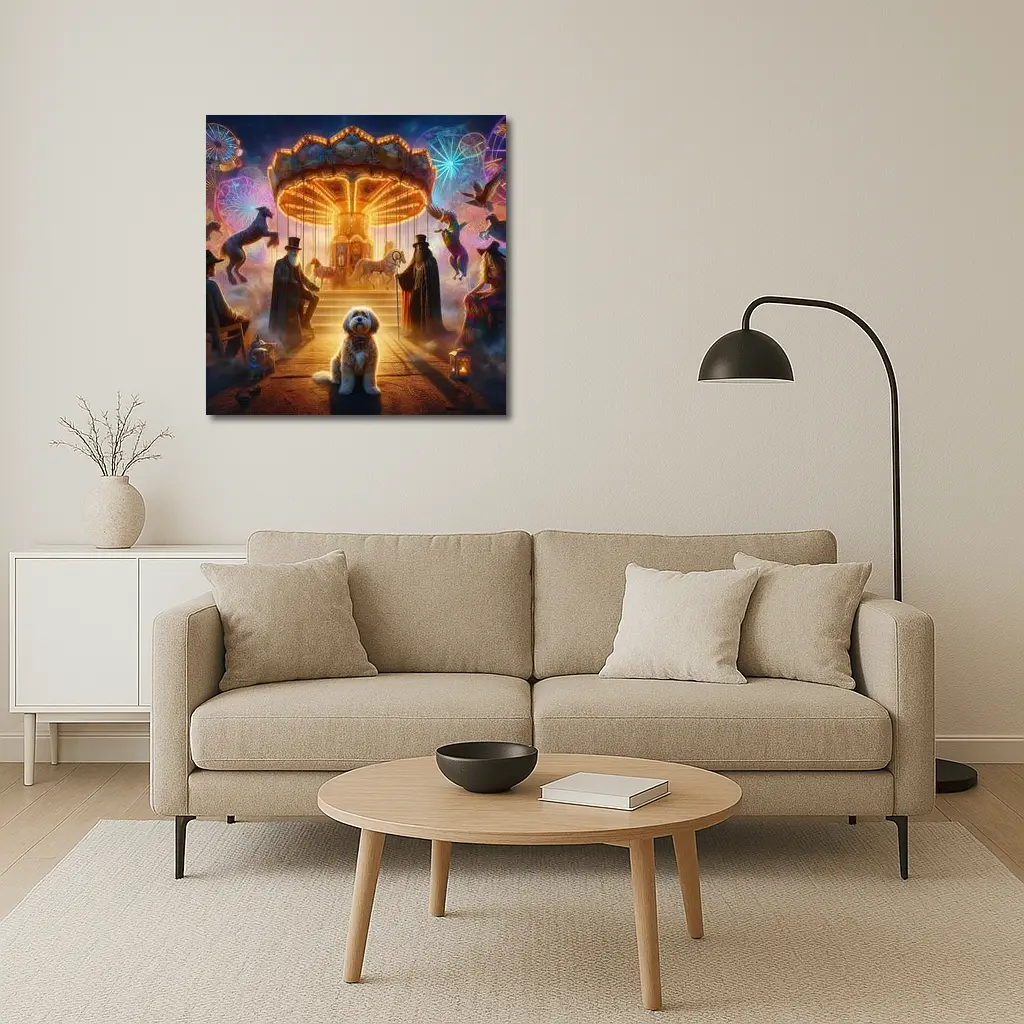 Havanese Dog Magical Carnival Fantasy Night – Wall Art
