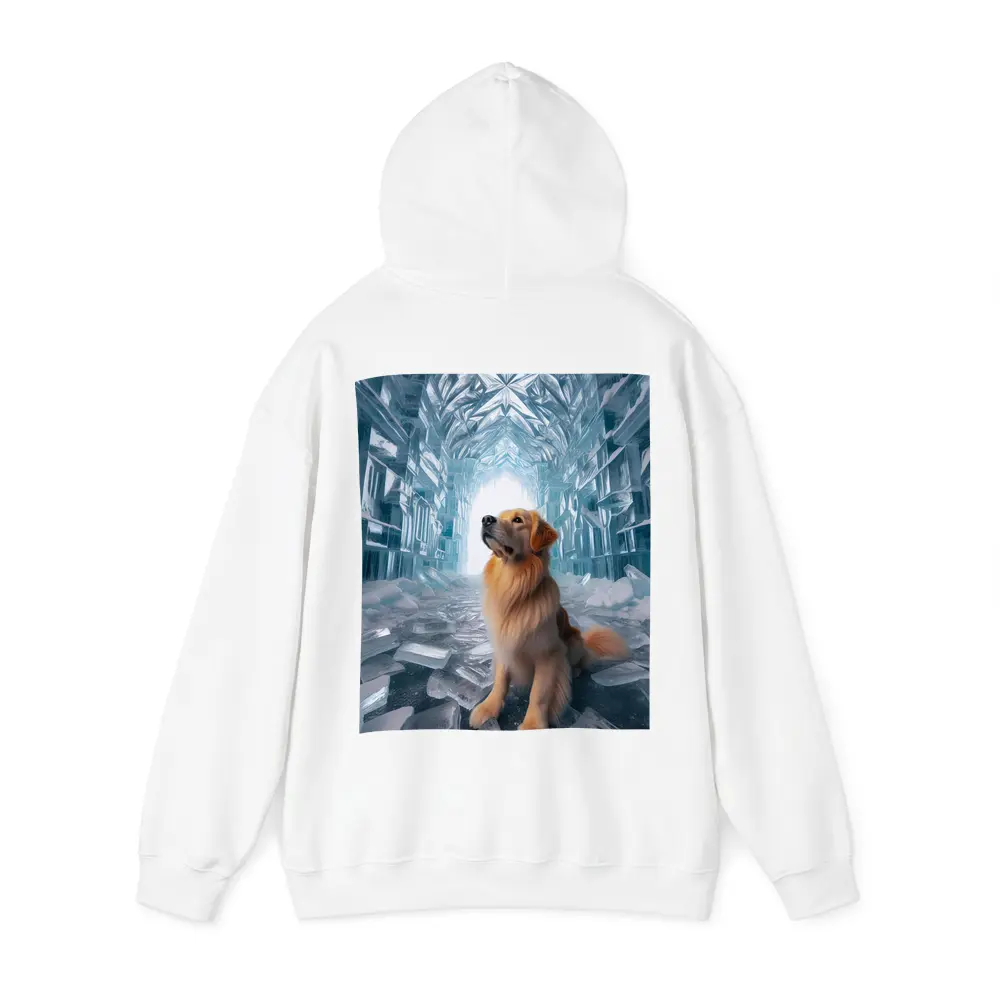 Golden Retriever Sitting In Ice Crystal Cave – Hoodies