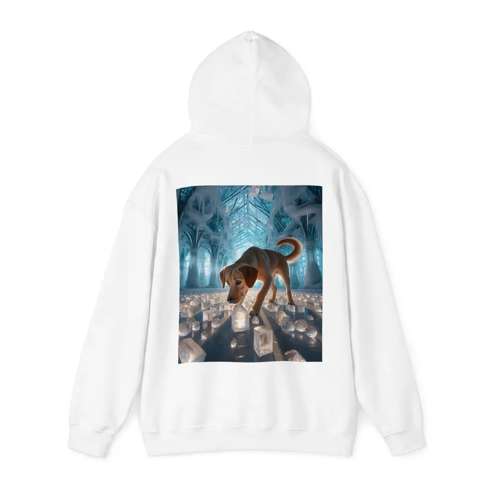 Labrador Puppy Exploring Glowing Ice Palace – Hoodies