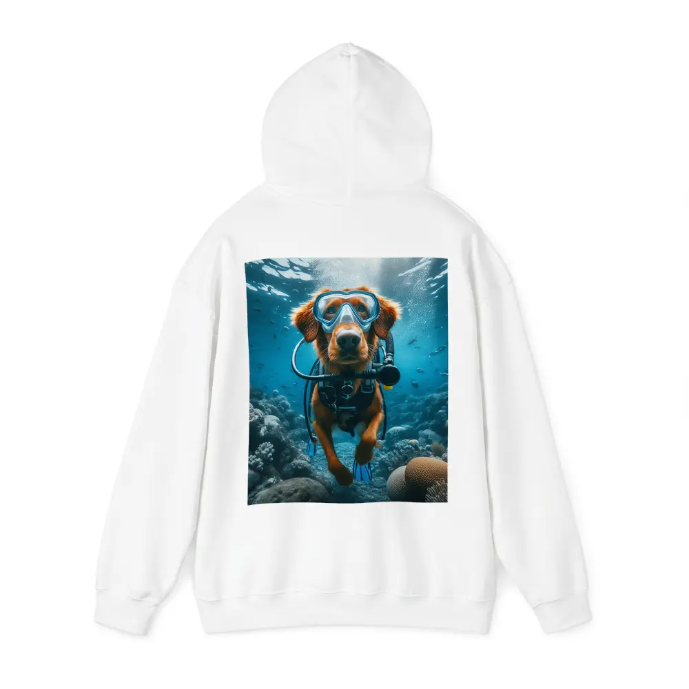 Golden Retriever Scuba Diving Underwater Coral Reef – Hoodies