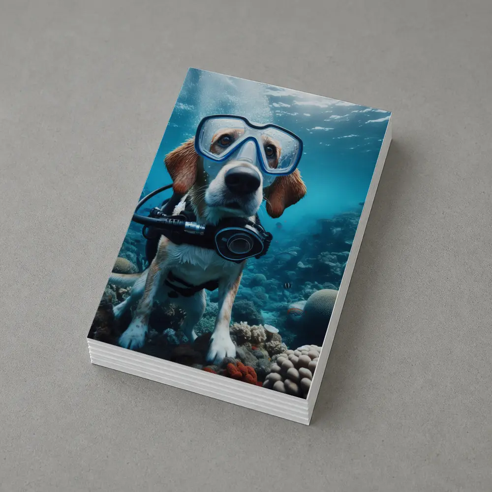 Beagle Dog Scuba Diving Underwater Coral Reef – Postcards