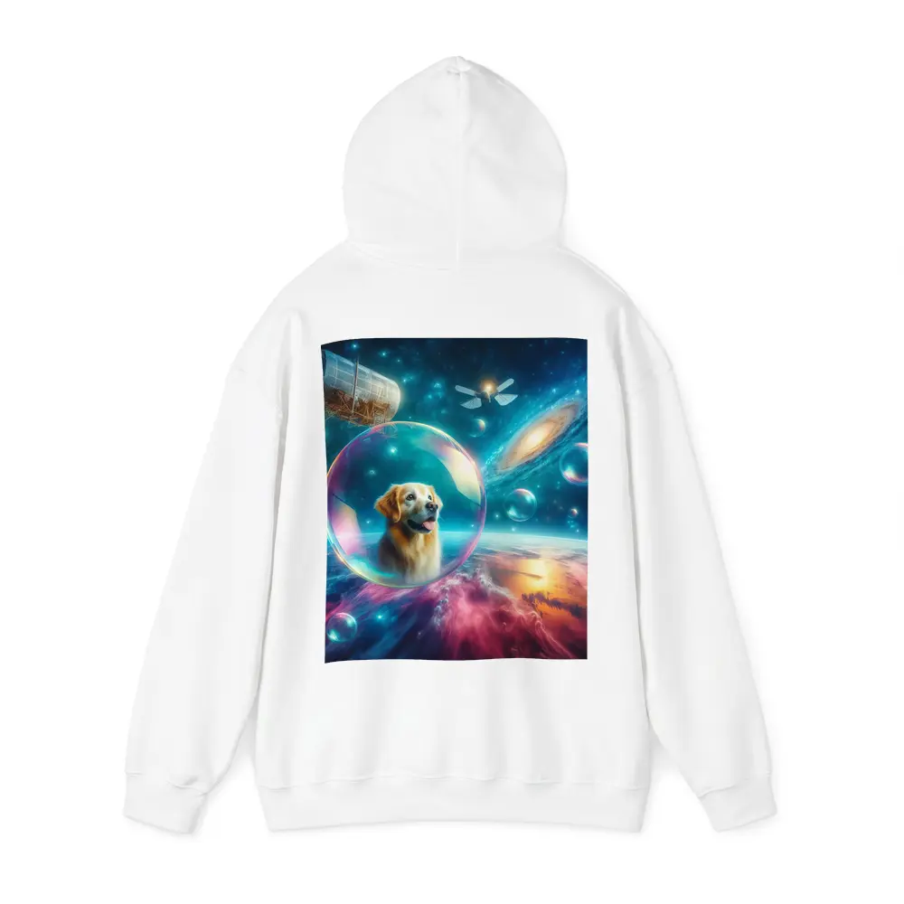 Golden Retriever Floating Bubble Outer Space Galaxy – Hoodies