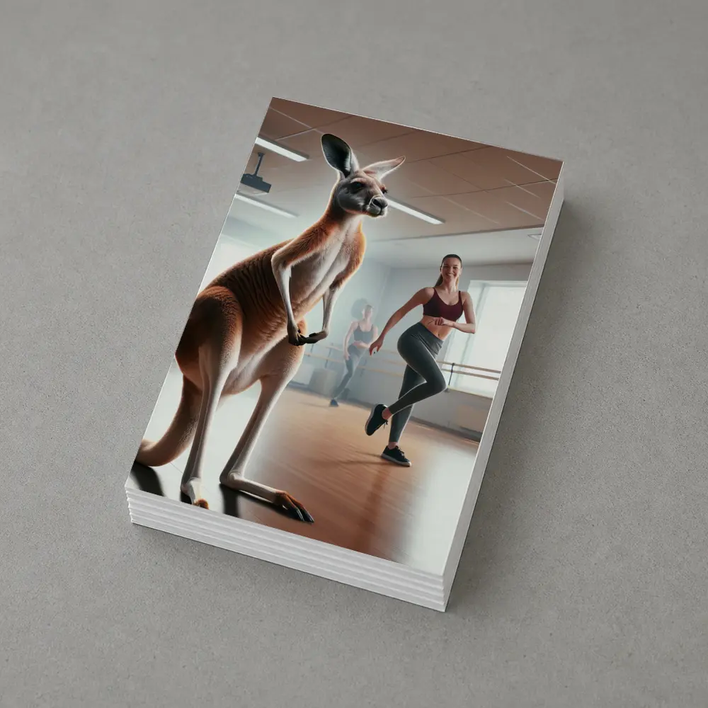 Kangaroo Dancing In Fitness Studio Class – Postcards