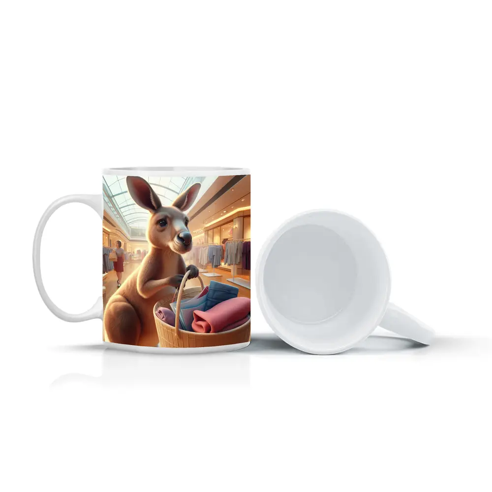 Kangaroo Shopping In Bright Mall – Mugs