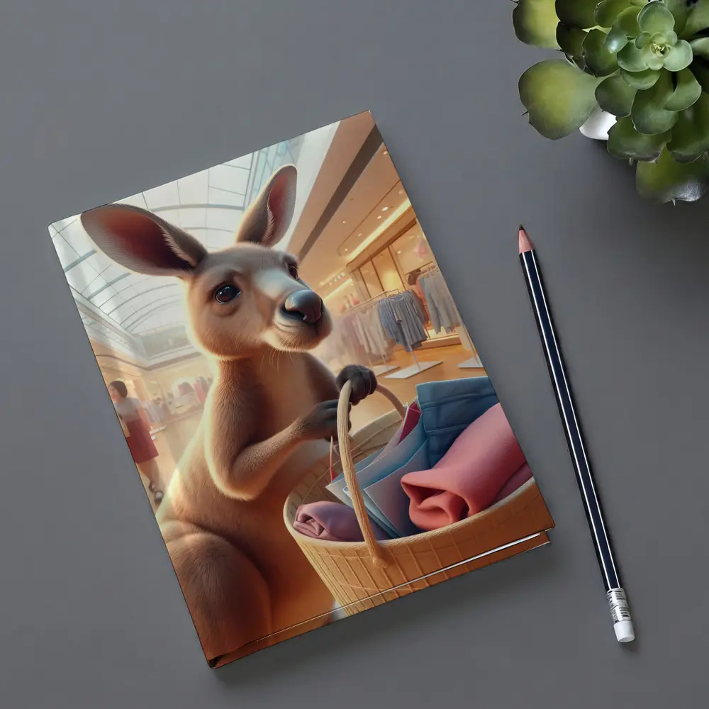 Kangaroo Shopping In Bright Mall – Notebooks