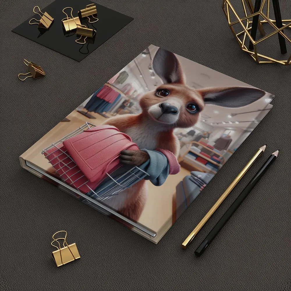 Kangaroo Shopping In Clothing Store – Notebooks