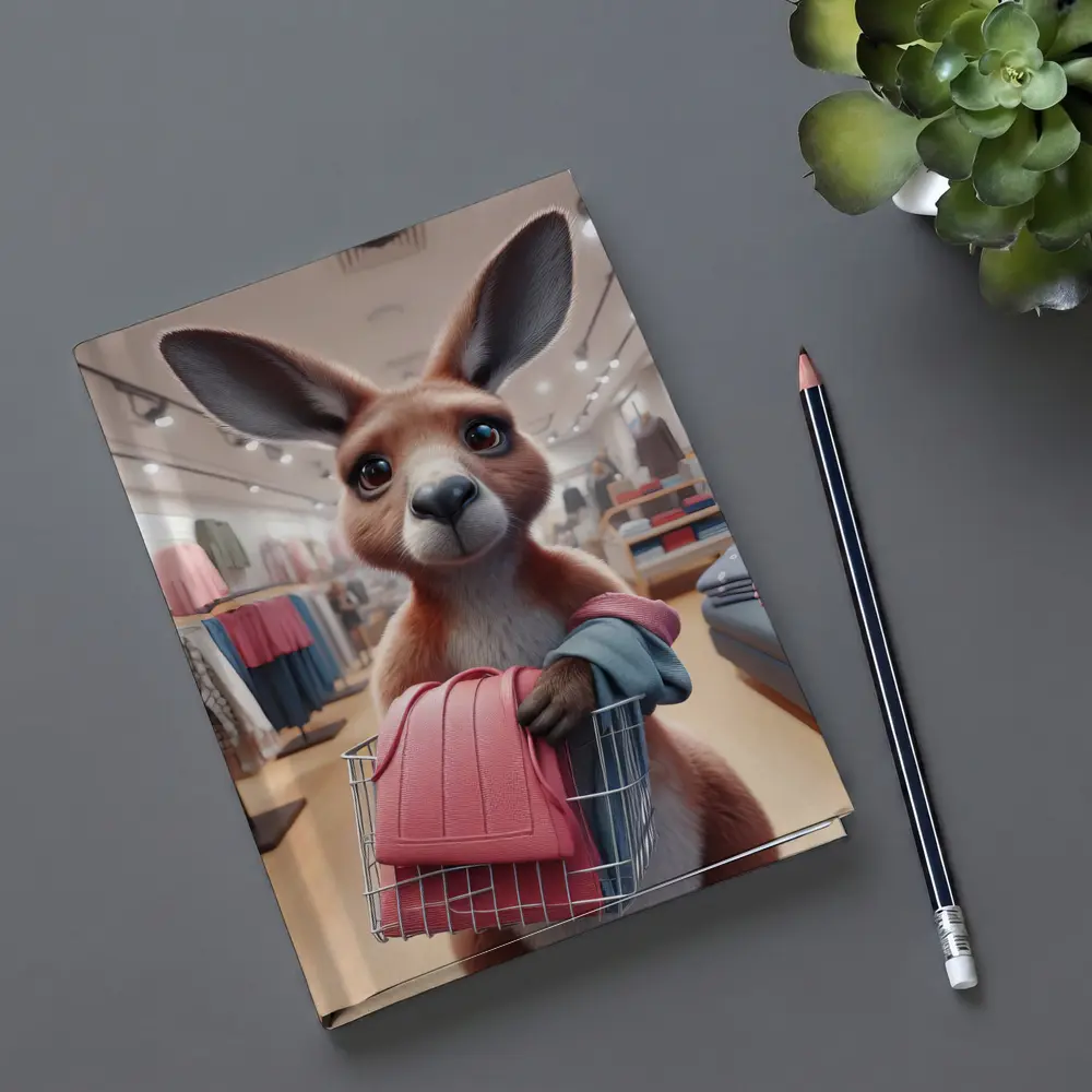 Kangaroo Shopping In Clothing Store – Notebooks