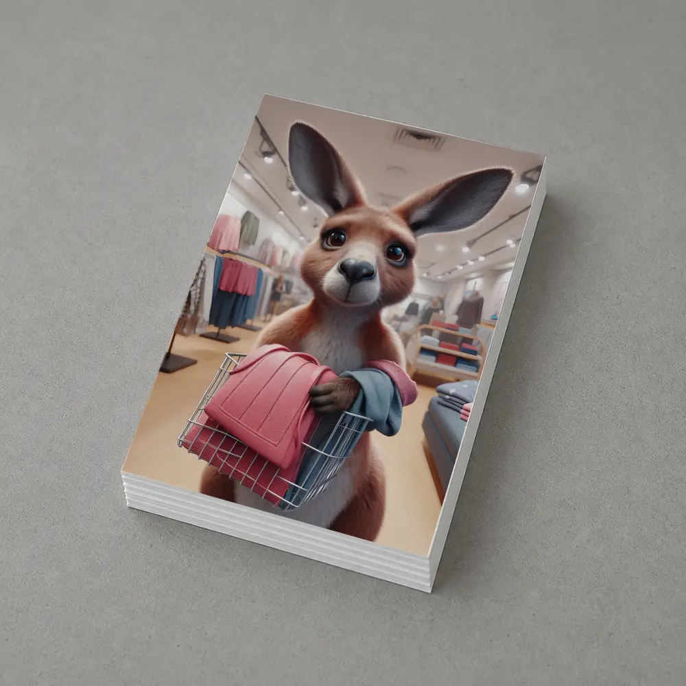 Kangaroo Shopping In Clothing Store – Postcards