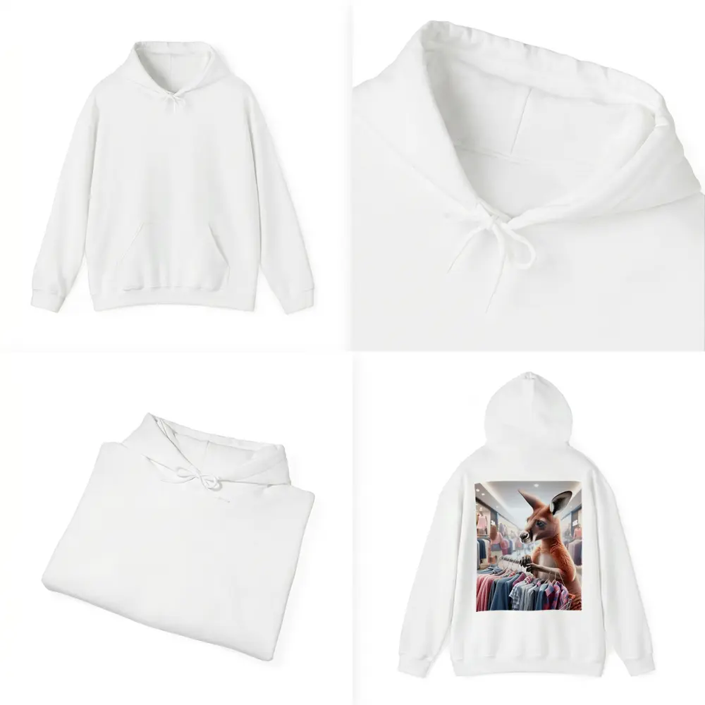 Kangaroo Shopping For Clothes In Mall – Hoodies