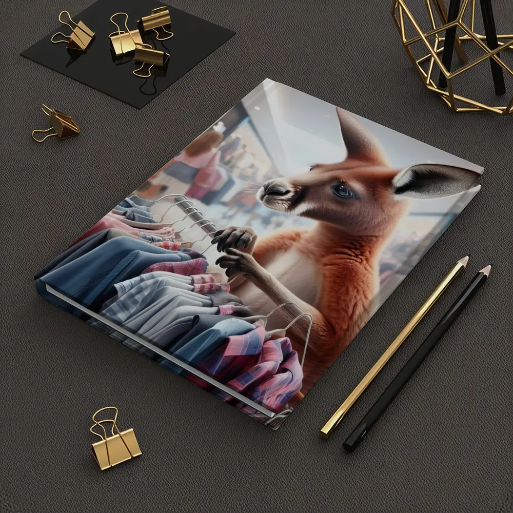 Kangaroo Shopping For Clothes In Mall – Notebooks