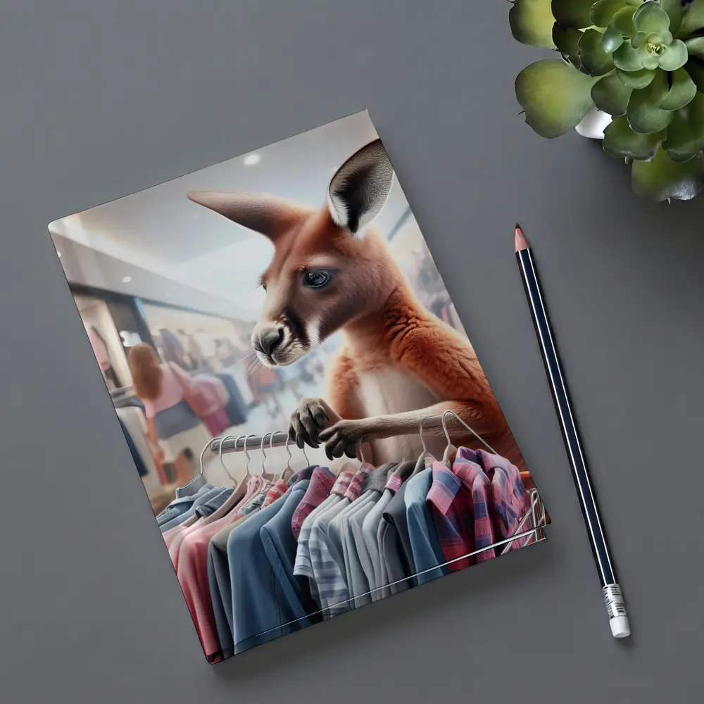 Kangaroo Shopping For Clothes In Mall – Notebooks