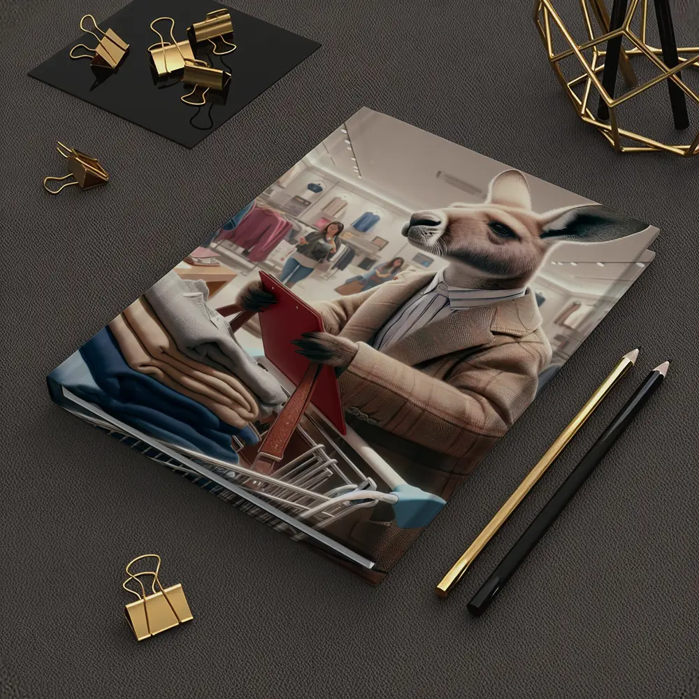 Kangaroo Shopping in Clothing Store – Notebooks