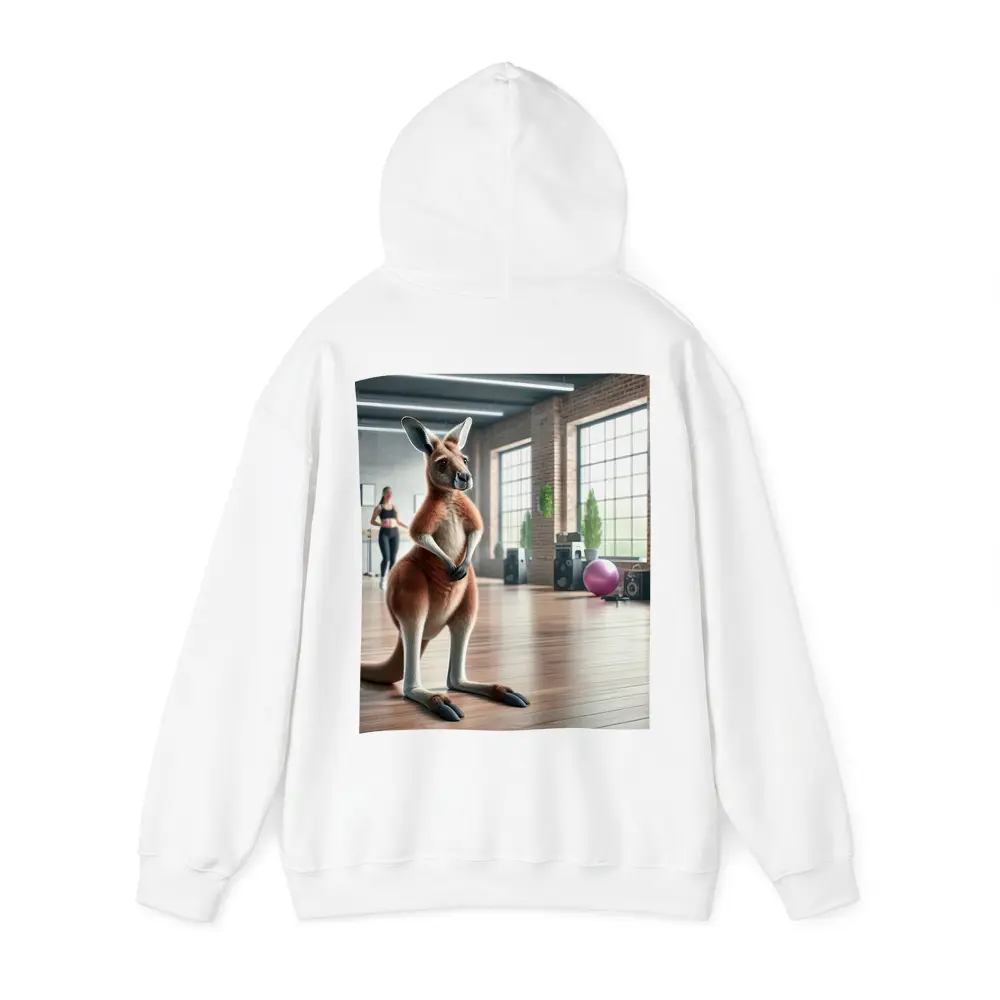 Kangaroo Standing In Dance Fitness Studio – Hoodies