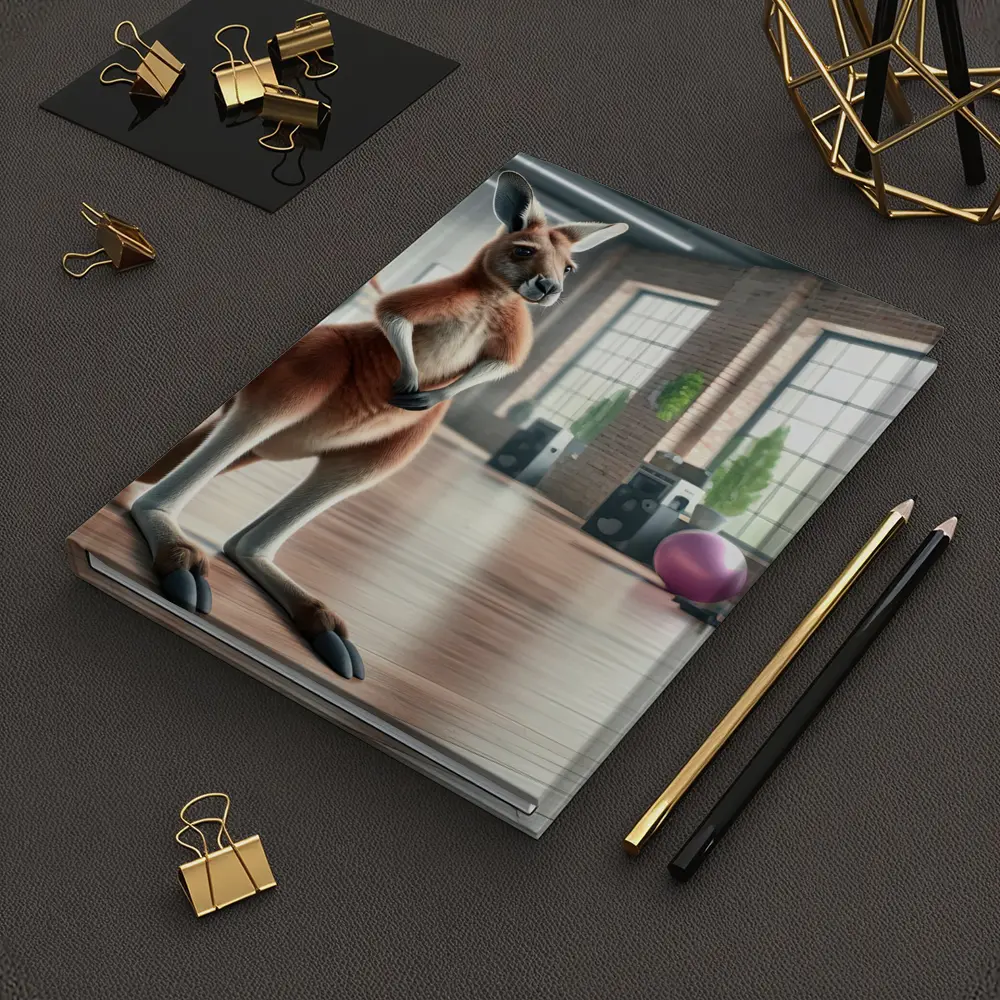 Kangaroo Standing In Dance Fitness Studio – Notebooks
