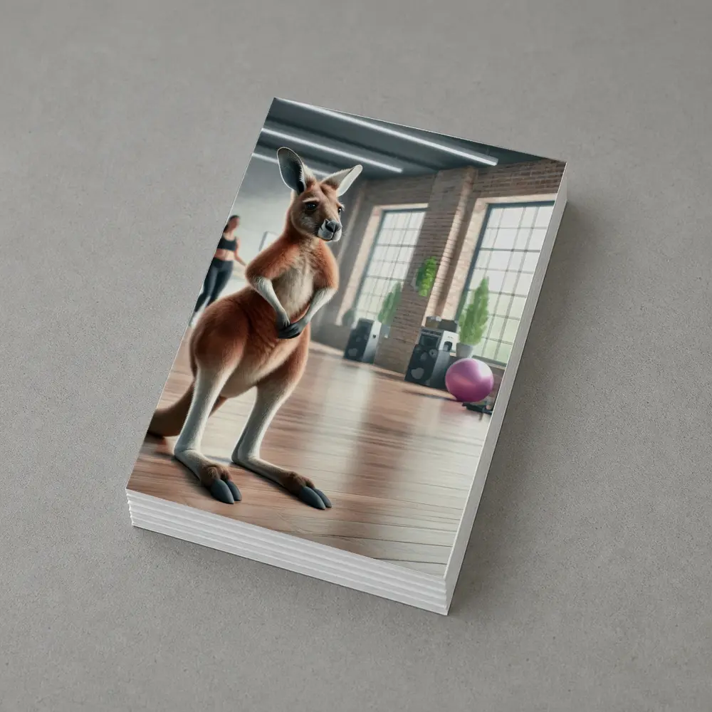 Kangaroo Standing In Dance Fitness Studio – Postcards
